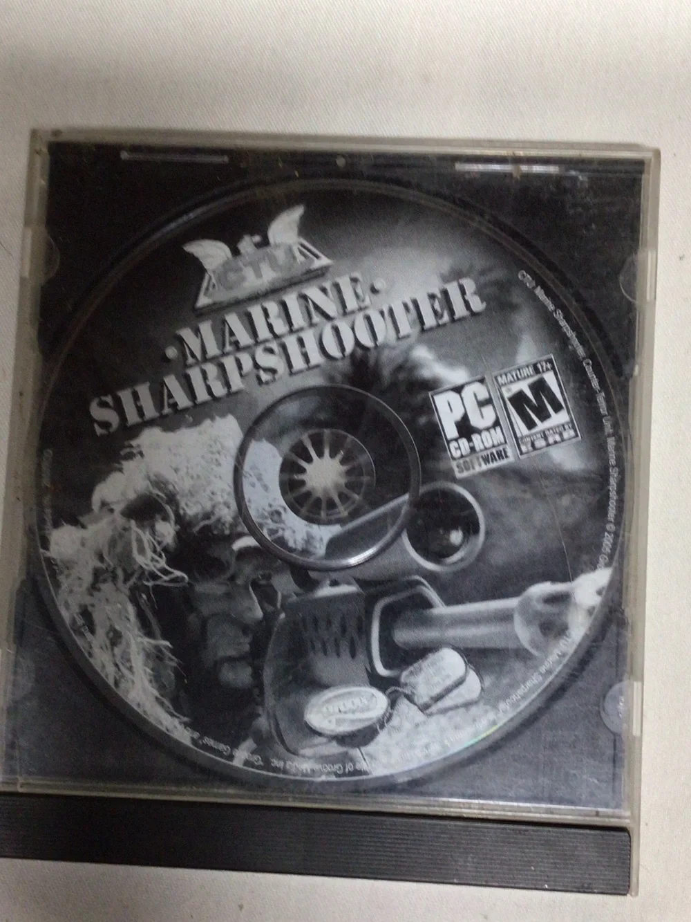 Marine Sharpshooter PC Game Disc - Black. Vintage  games
